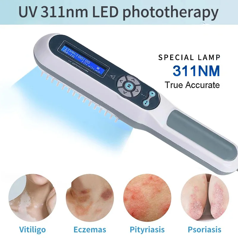 Portable Effective To Treat vitiligo Psoriasis Eczema Uvb Lamps Uv Phototherapy Handheld Led Light Therapy