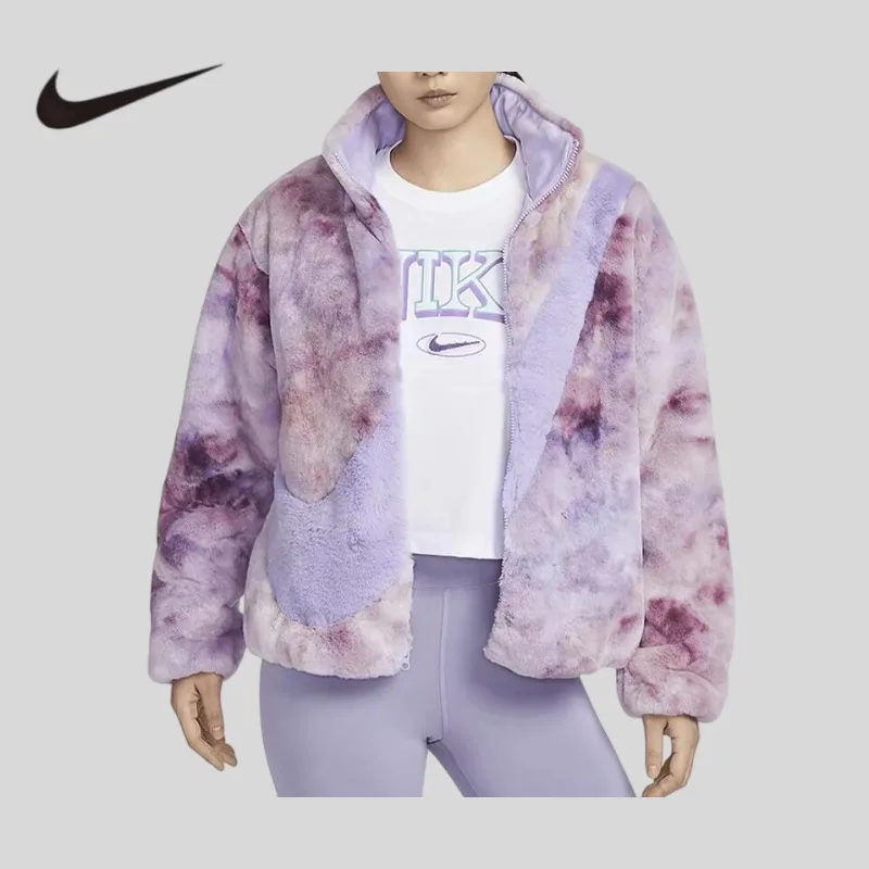 Nike Sherpa Fleece Zip Loose Drop Shoulder Light Thermal Outdoor Daily Wind OuterwearHQ4871-515 1PCS