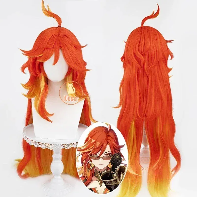 Mavuika 코스프레 의상 가발 Genshin Impact 유니폼 귀걸이 선글라스 반지 Pyro Archon Natlan God of War 할로윈 여성 소품