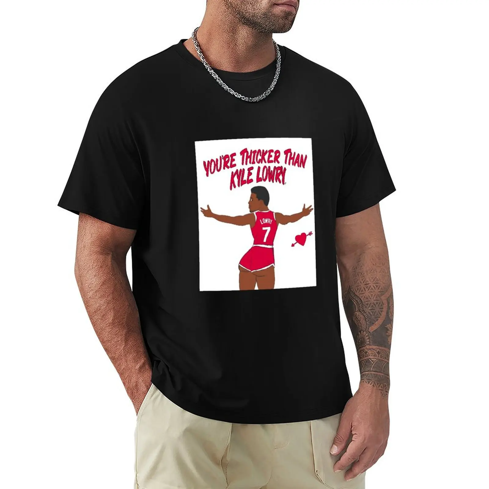 

Thick Kyle Lowry T-Shirt quick drying funny costumes Men's cotton t-shirt
