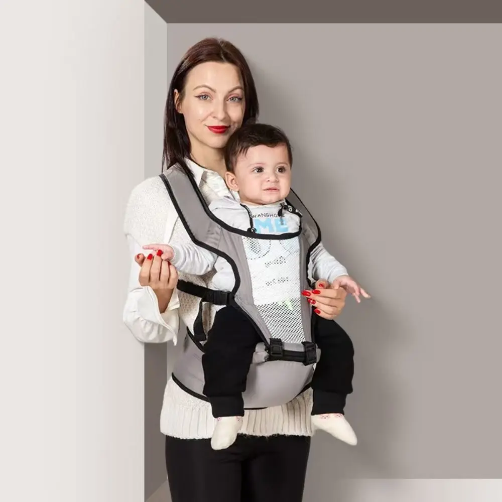 

Swaddle Wrap Baby Carrier Backpack Breathable Fabric Adjustable Straps Baby Waist Stool Comfortable Hands-Free