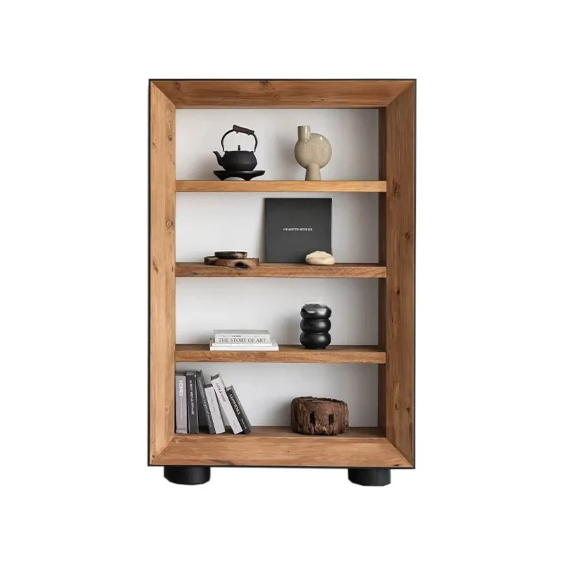

Modern handmade solid wood simple bookcase, tea display cabinet
