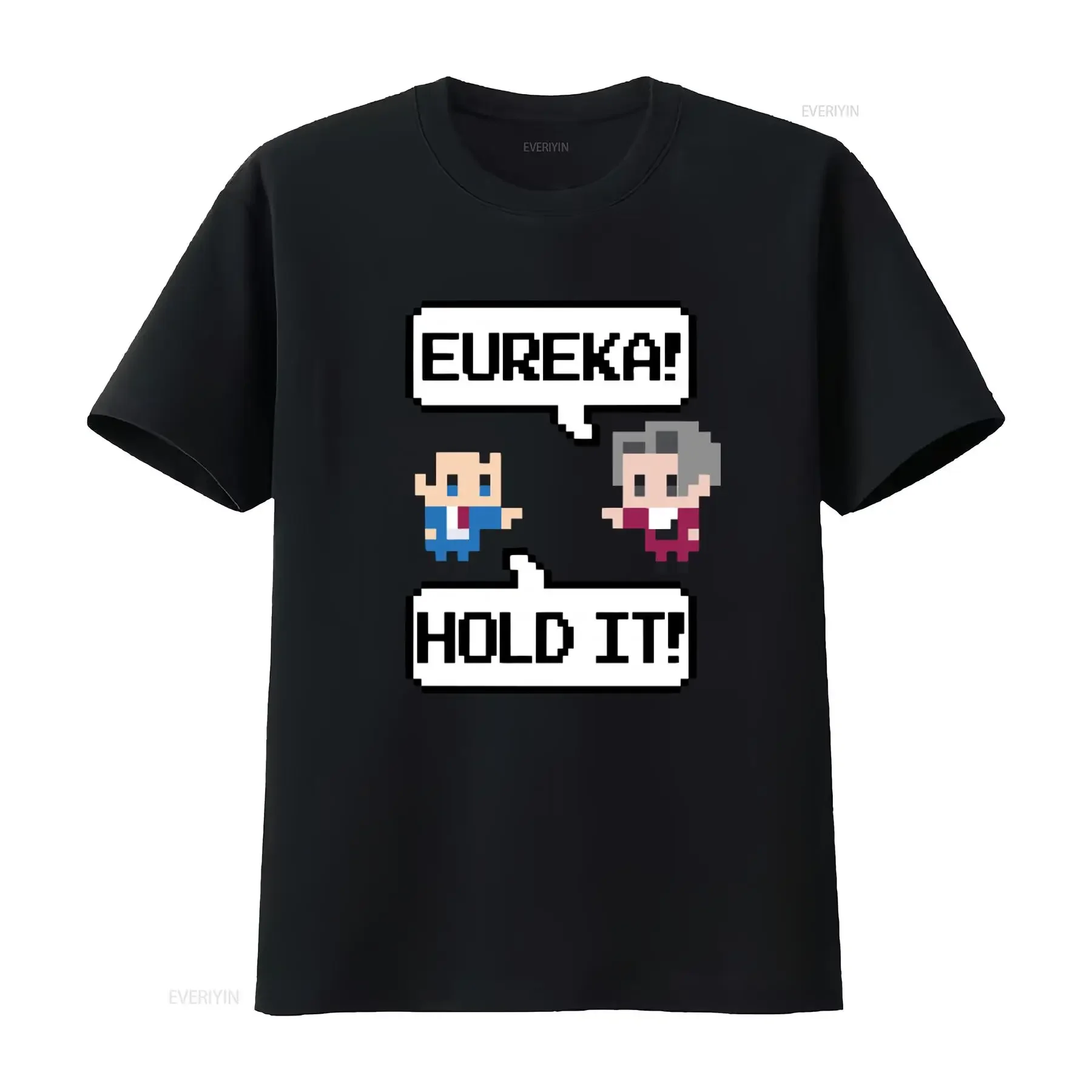 Ace Attorney Eureka 8 Bit Gaming Style T Shirt Pixel Art Design  vintage Washed Stylish Comfortable Soft Slightly graphic