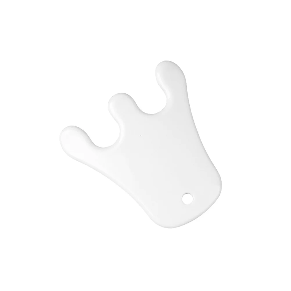 

Ceramic Facial Massaging Board for Scraping and Firming Skin, Smooth Thin Design with Hole, Reduces Wrinkles Puffiness, Face