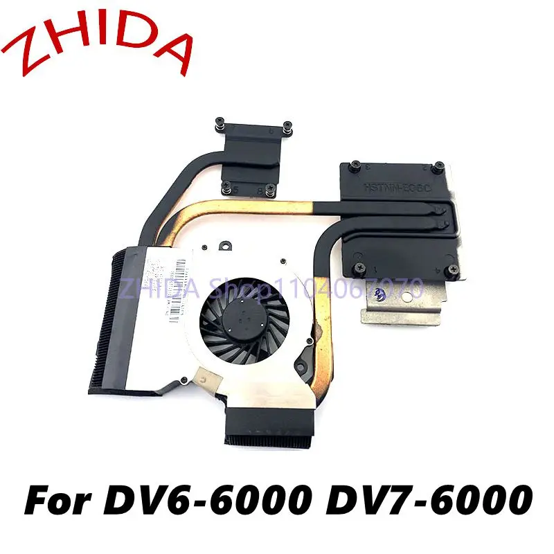 For HP DV6-6000 DV7-6000 Radiator 666527-001 641477-001 650848-001 665278-001 Laptop CPU Cooling Heatsink with Fan