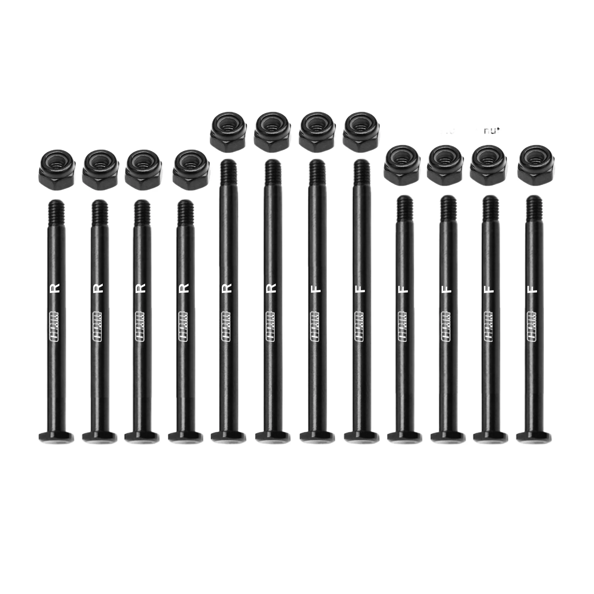 GPM Hardened Medium Carbon Steel Front and Rear Suspension A-Arm Pin Shafts for TRAXXAS Mini Small X Mini XRT  Dead Mouse 10740