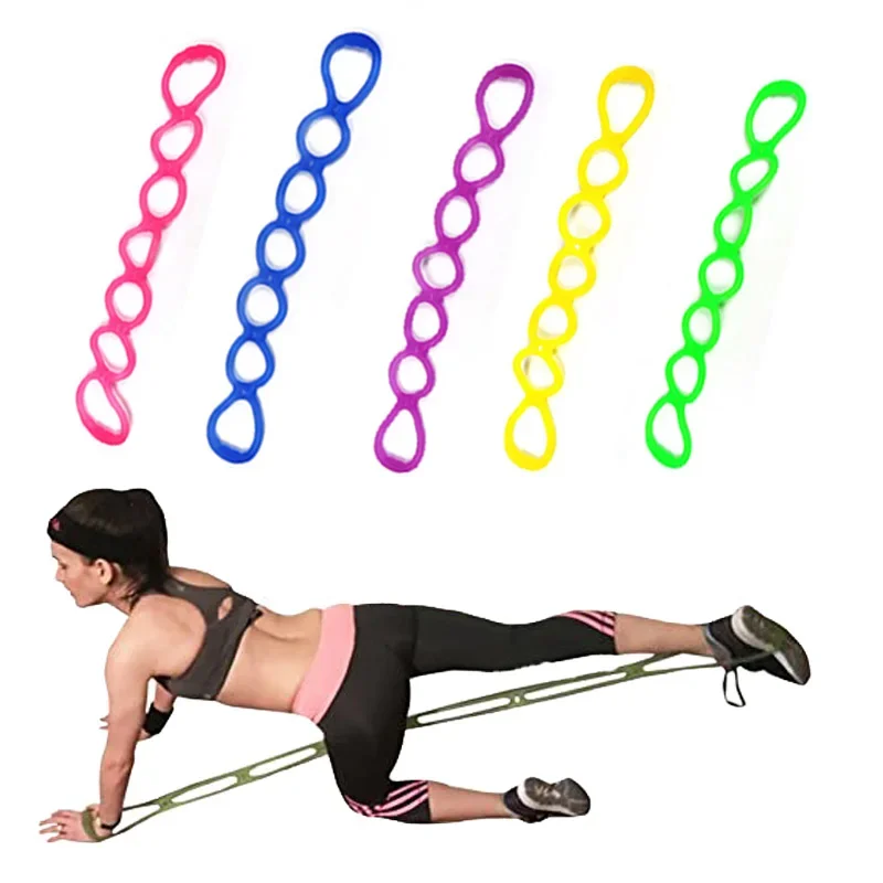 7 Holes Pilates Yoga Fitness Resistance Band Rubber Chest Expander Rope Workout Muscle Exercise Elastic Band Sport Gym Equipment