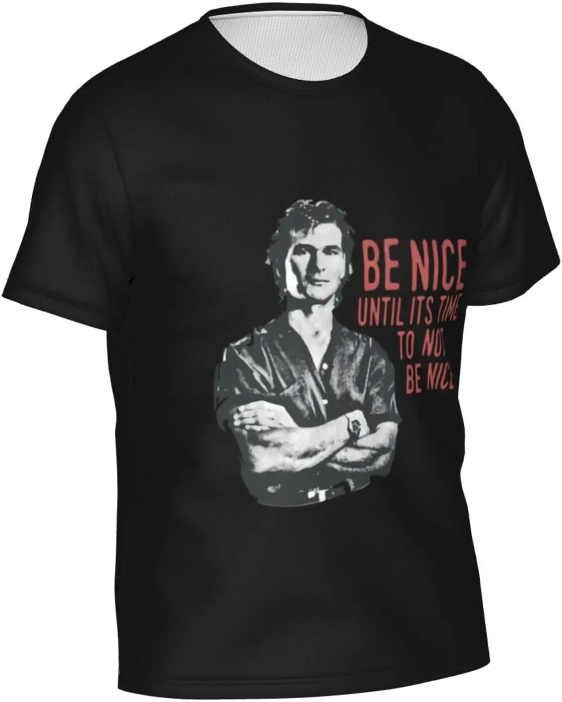 Patrick Swayze T Shirts Man's Summer Sport Short Sleeve Tee Fashion Round Neckline Shirts