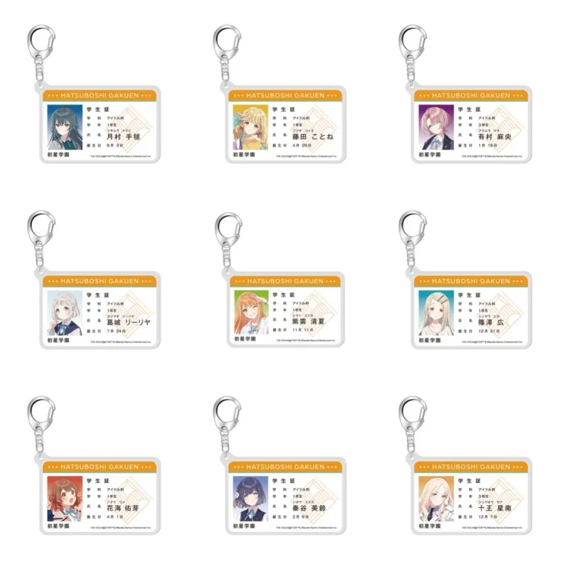 Anime IDOLM@STER Acrylic Keychain Pendant Bag Car Keychain Accessories Cell Phone Acrylic Key Rings Decor Gift