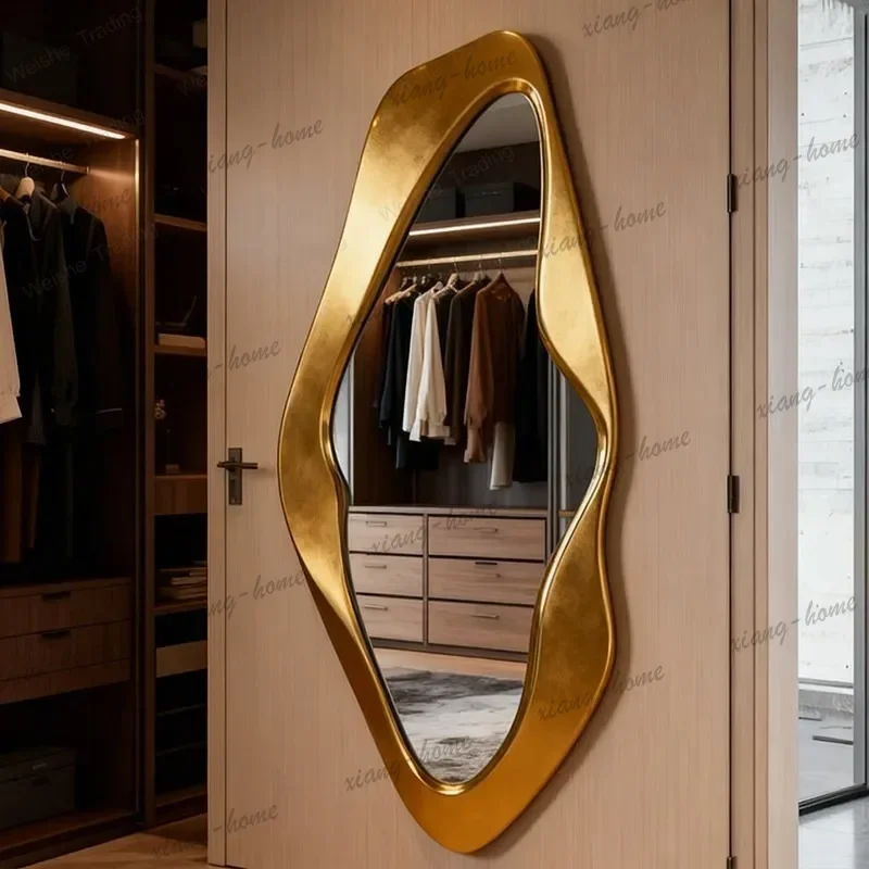 LD French high-end fitting mirror wall-mounted creative art dressing mirror wall-mounted household irregular mirror