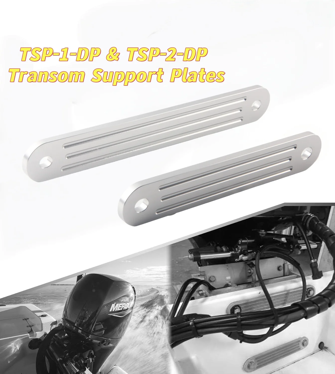 Nuevo Kit de placa de soporte de popa TSP-1 y TSP-2DP para orificios de perno superiores estándar y orificios de perno inferiores estándar