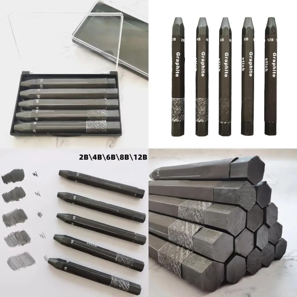 

Y5LB Набор из 5 карандашей для эскизов, водорастворимые большие палочки для рисования