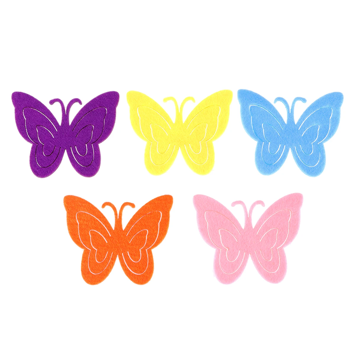 

30 Pcs Felt Butterfly Decoration DIY Crafts Supplies Scrapbook Embellishment Ornament Decorations