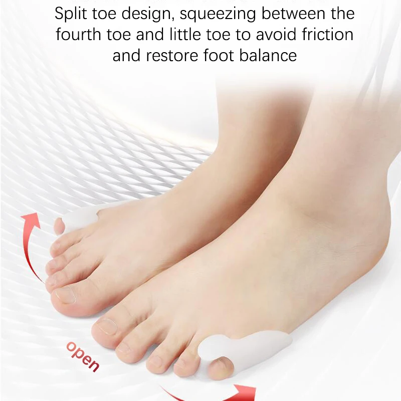 1Pair For Pain Relief Of Callus And Blisters Gel Bunion Corrector Little Toe Separator Bunionette Pads Toe Corrector