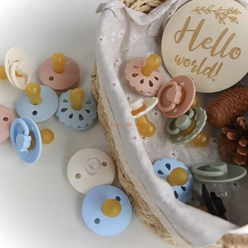 Dot Menenangkan 96GC untuk Bayi Baru Lahir Puting Berbentuk Bunga untuk Bayi Laki-laki Perempuan Usia 0 hingga 6 Bulan