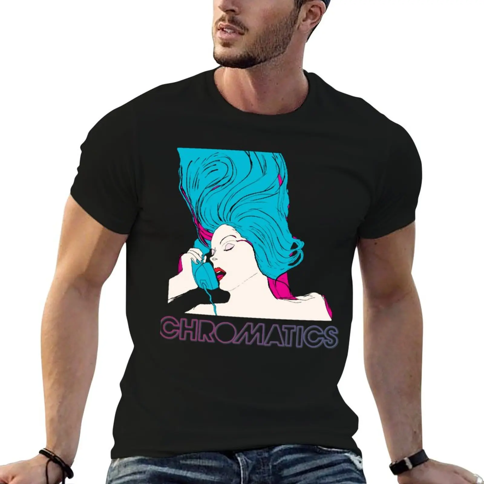 Chromatics Band Classic T-Shirt customizeds vintage clothes plus size tops sublime black t shirts for men