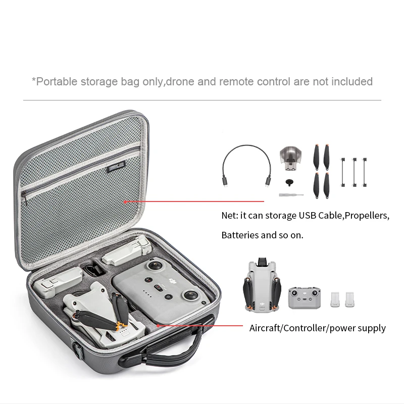 for DJI Mini 3 Pro Drone Accessories Portable Storage Bag Shockproof Lining Hard Shell Box Pressure Resistance Waterproof Case