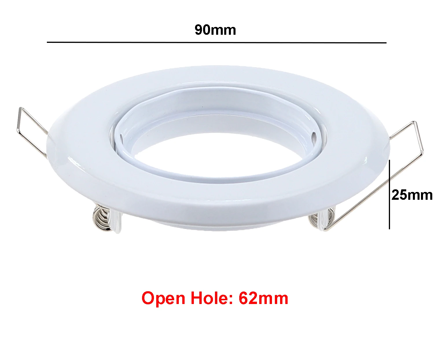 Iron Metal  Hot Sell Round Down GU10 MR16 E27 White Black LED Downlight Recessed Fixture