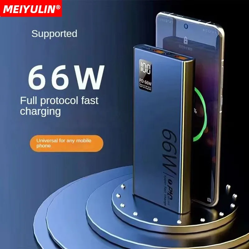 50000mAh Power Bank 66w Super Fast Charge Digital Display Ultralarge Capacity Mobile Power External Battery For Iphone Xiaomi