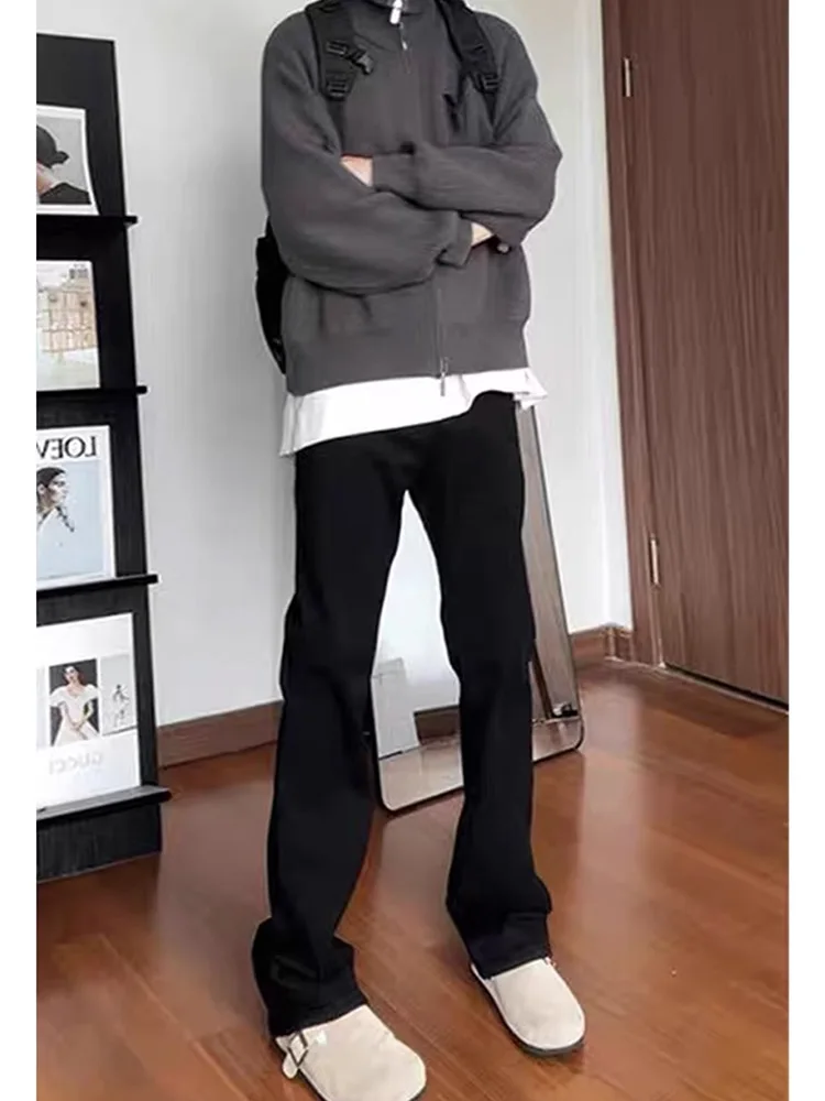 

Bla Cleanfit Knife Fce Lined Men's Jeans Slim Straight Leg High Street Vibe Winter Wear Comfortable Stretch Denim