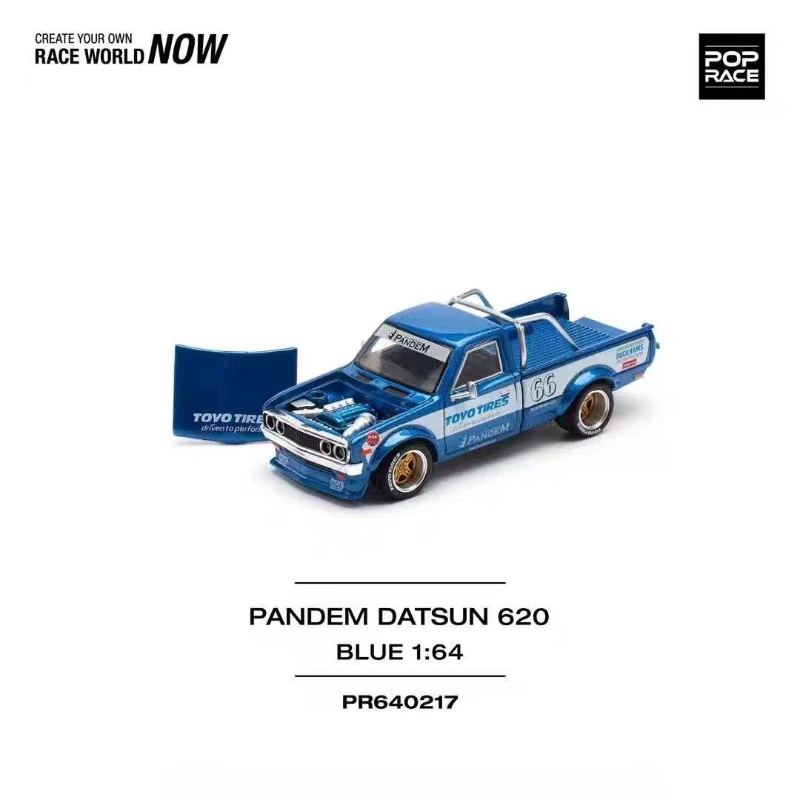 

POP RECE 1:64 DATSUN 620 PANDEM DATSUN Front Cover Rear Door Openable Alloy Car Model