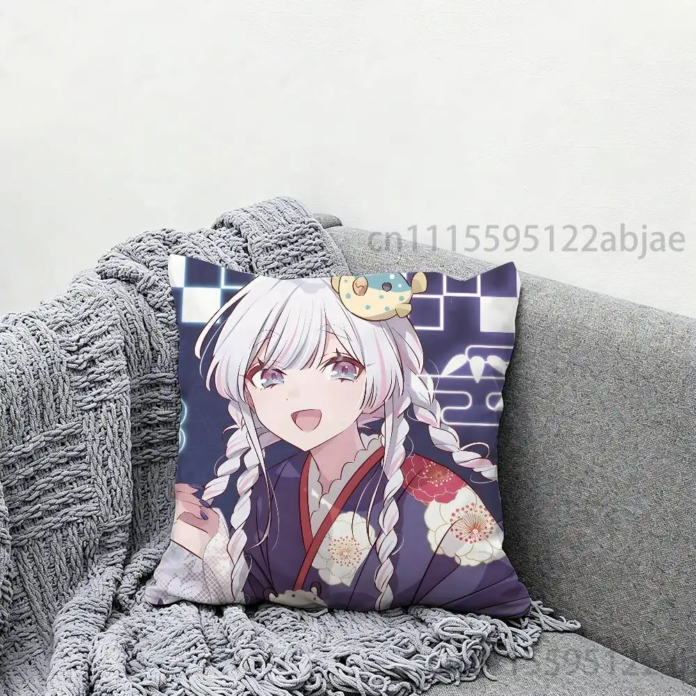 Y-Yachiyo Runami  C-Cosmic Princess Kaguya Throw Pillow Case 40x40cm Decoration DIY Square Chair Pillowcase Pad Cover
