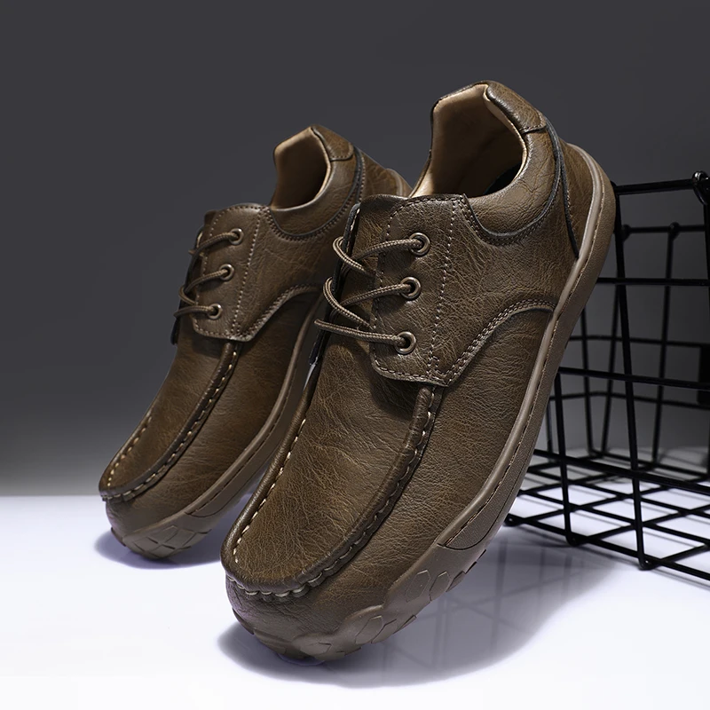 

Damyuan Casual Shoes Men 2024 New Lace-up Casual Sneakers Versatile Leather Shoes Walking Footwear Male Zapatillas