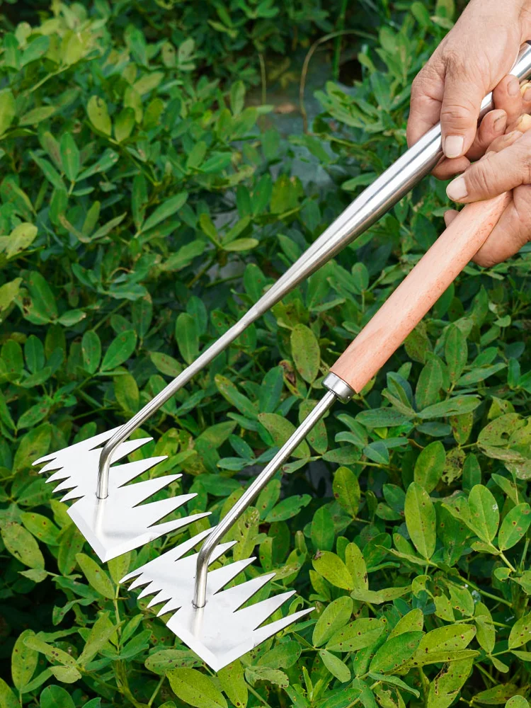 Garden Manganese Steel Weeders Grass Rooting Loose Soil Hand Weeding Removal Puller Gardening Tools Weeder Grass Hooker Weeding