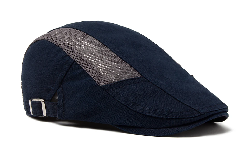 Mesh Cap Baskenmütze Für Männer Mode Brief Label Berets Sommer Baumwolle Atmungsaktive Sonnenblende Frauen Casual Entenschnabel Hut Einstellbar – Detail 16