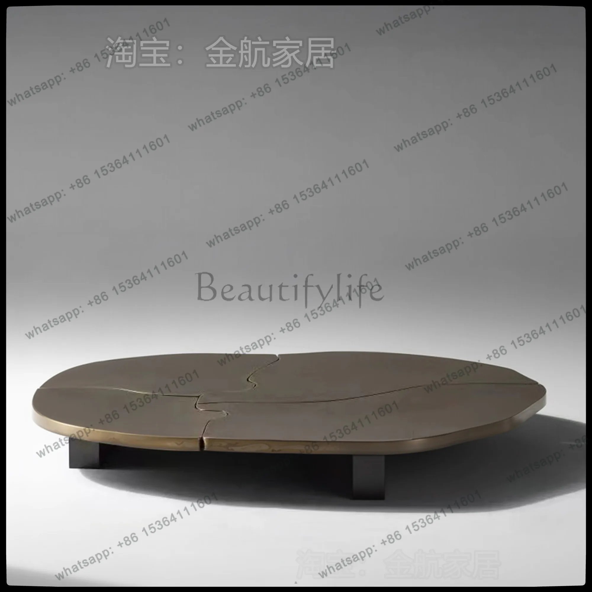 YJ Italian minimalist French retro light luxury special-shaped coffee table tea table personalized art splicing modern simplicit