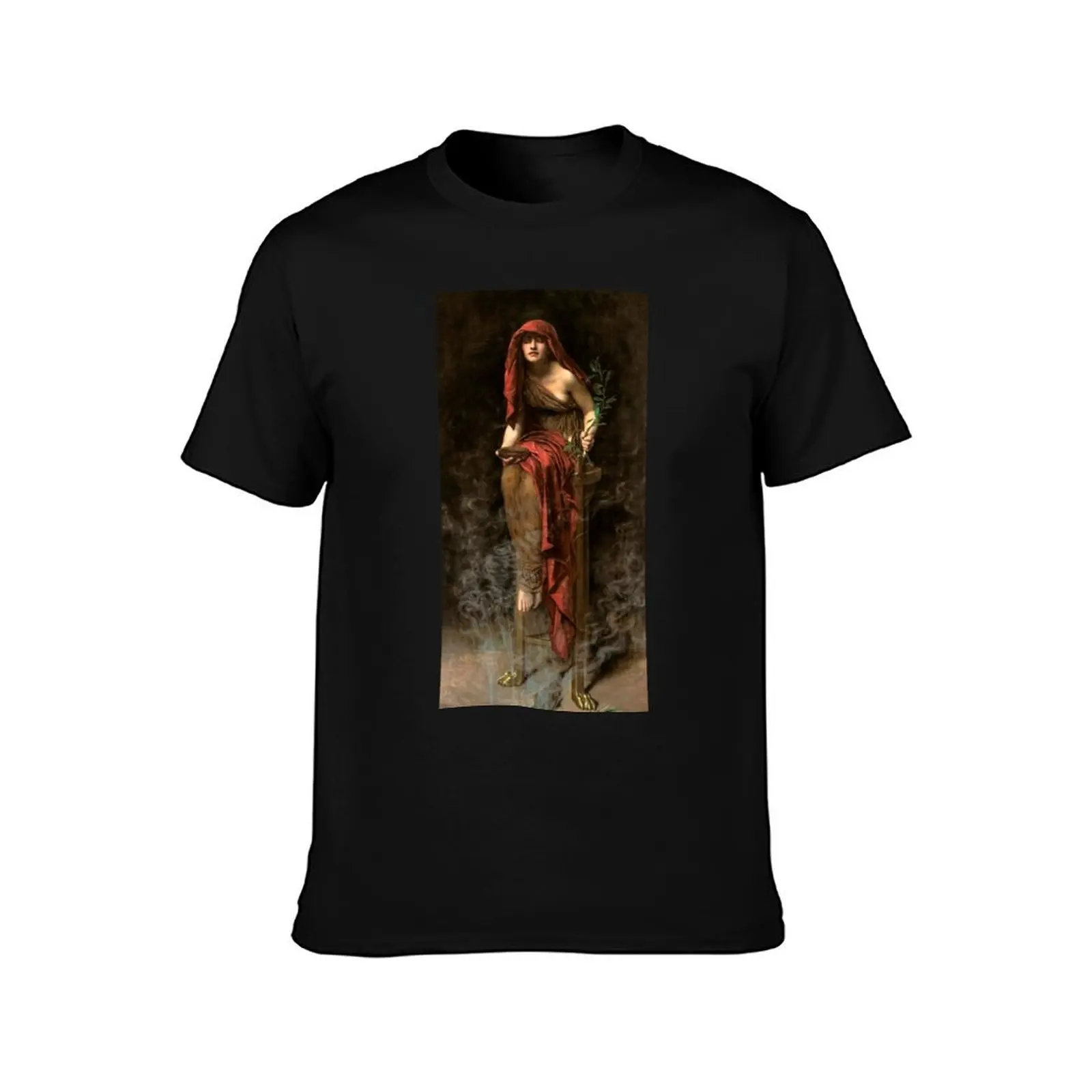 Priestess of Delphi John Collier T-Shirt Basic All Season Solid T-Shirt