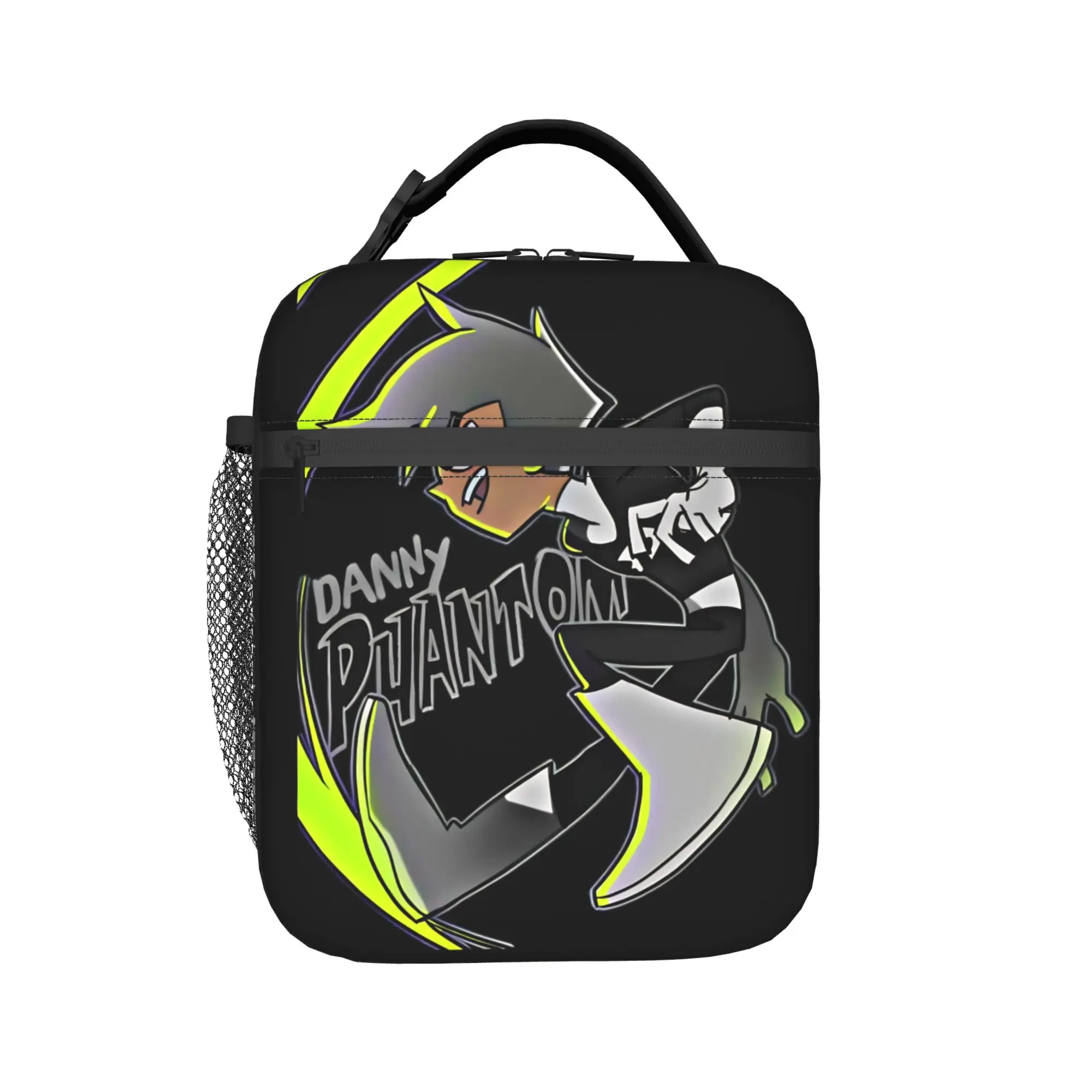 Danny Phantom Lunch Bag  Retro Lunch Box For Men Office Portable Insulated Cooler Bag Oxford Graphic Design Thermal Lunch Bags