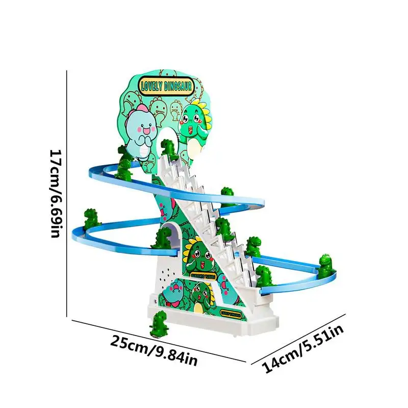 

Electronic Climbing Stair Toy Durable Slide Racing Track Music Roller Coaster For Infants Boys Girls Birthday Gifts