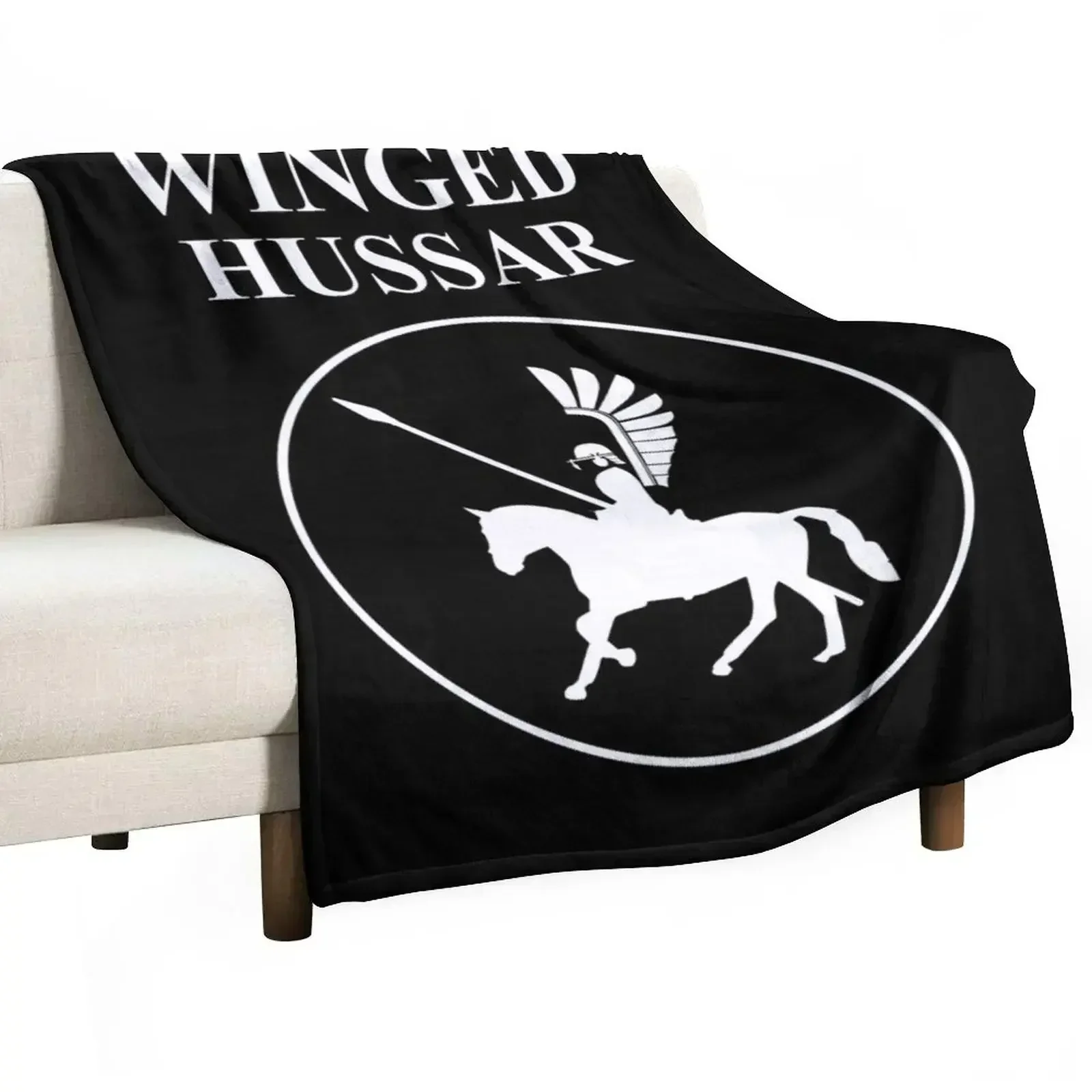 Winged Hussar Elite Cavalry Throw Blanket funny gift Decorative Throw Furrys wednesday warm winter Blankets