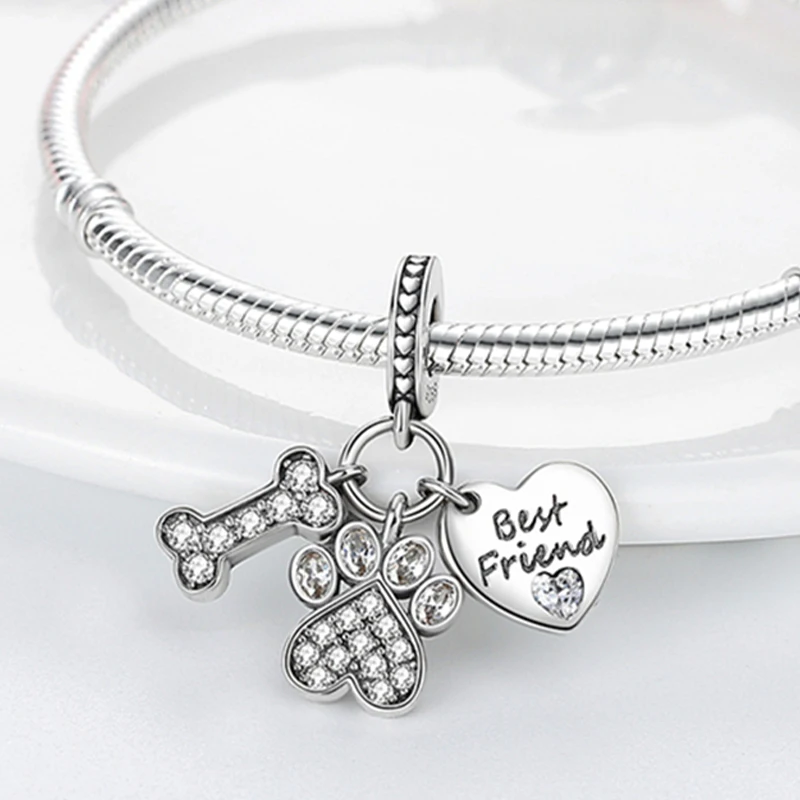 Pandora-Ensemble de bijoux en argent 2024 pour dames, perles d'ornement de fleur d'appareil photo à la mode, bracelet original, cadeau de bricolage, cadeau exécutif, vente chaude, 925, 925