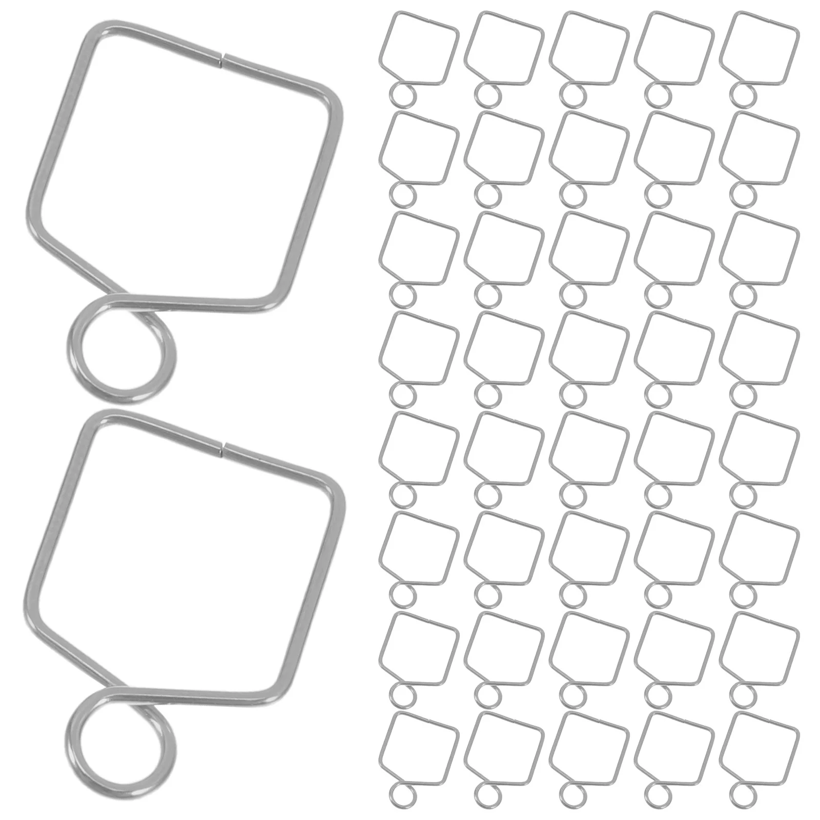 

100pcs Lamp Parts 14Mm Silver Metal Fastening Clips For Crystal Ball Prism Chandelier Diy Connector Replacement Hanger Pins