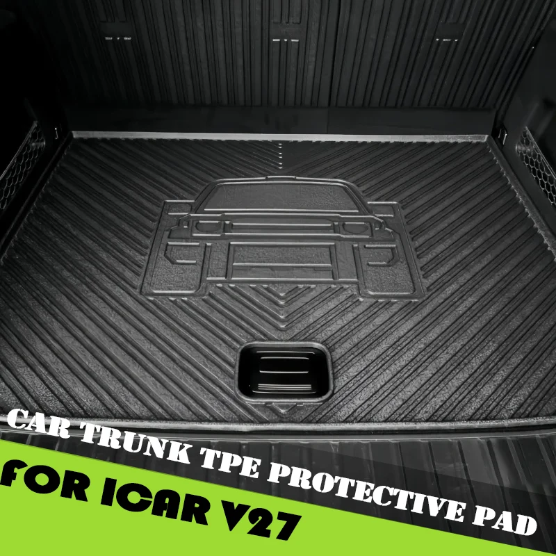 Car Trunk TPE Protective Pad Suitable for Chery ICAR V27 2026 Modified Auto Trunk Seatback Protective Mat Interior Accessories