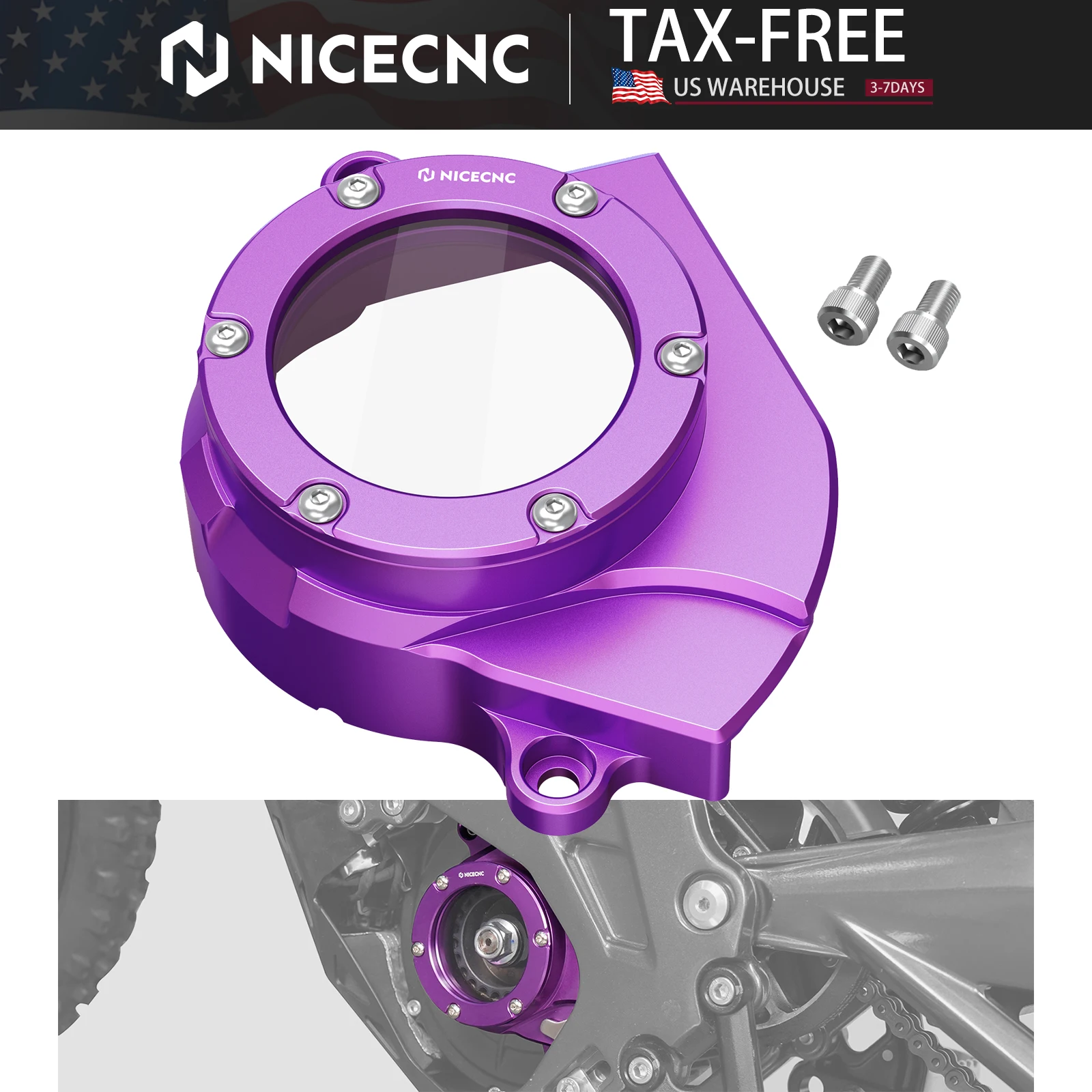 

2025 2024 2023 For Surron Light Bee X Motor Belt Pulley Cover Transparent Motor Protector Aluminum For Surron Light Bee S L1E