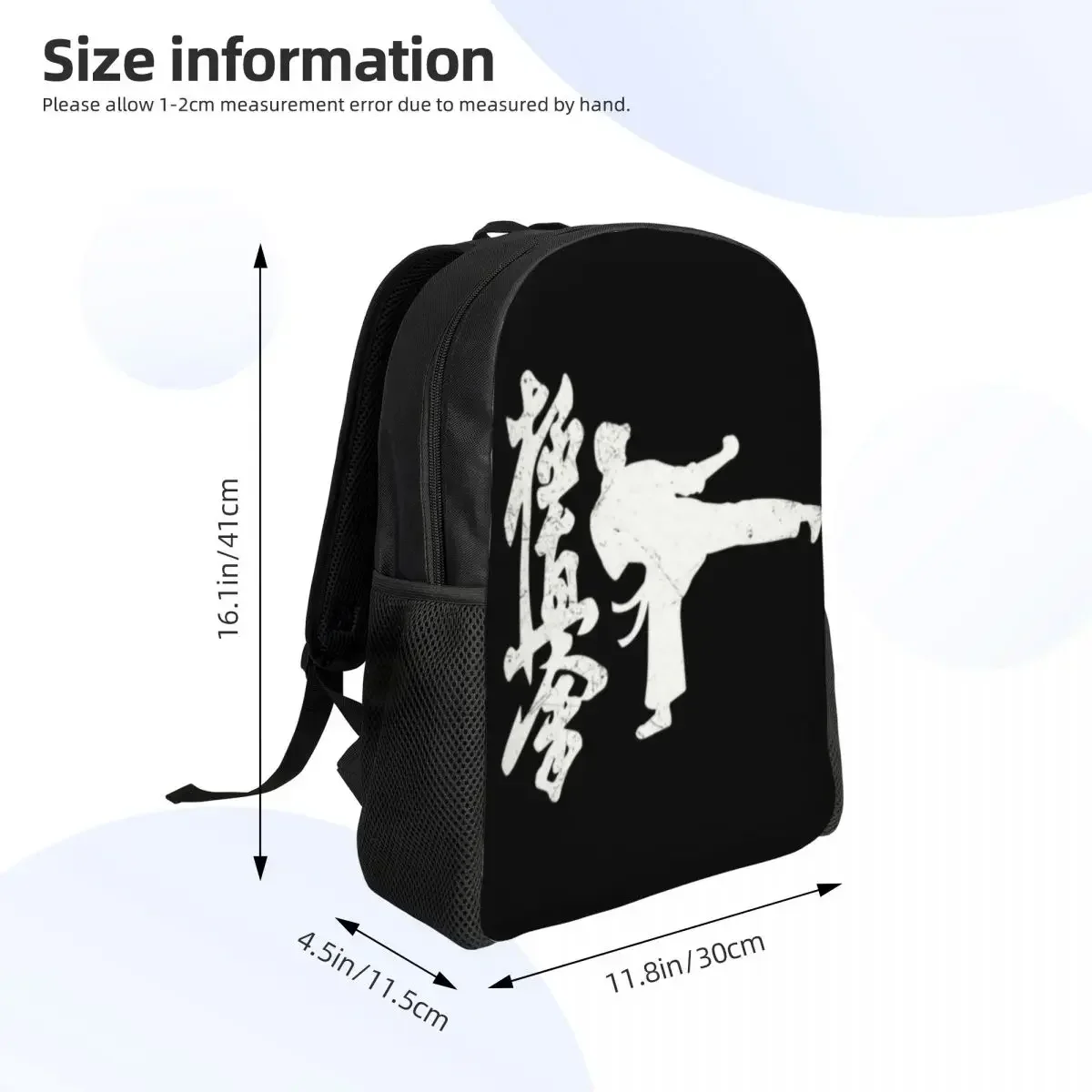 Vechtsporten Kyokushin Karate Rugzak voor Dames Heren Waterdichte College School Fighter Bag Print Boekentassen