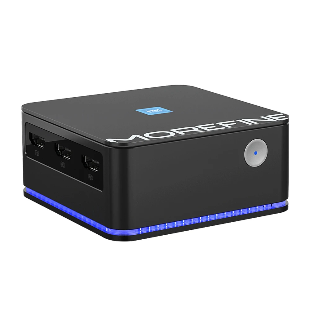 Morefine Nuc Mini Pc Windows 11 Intel 12e Gen N100 Ddr5 4800Mhz Ultra Compacte Pocket Computer Dual Lan 3X4K @ 60Hz Wifi6 Bt5.2