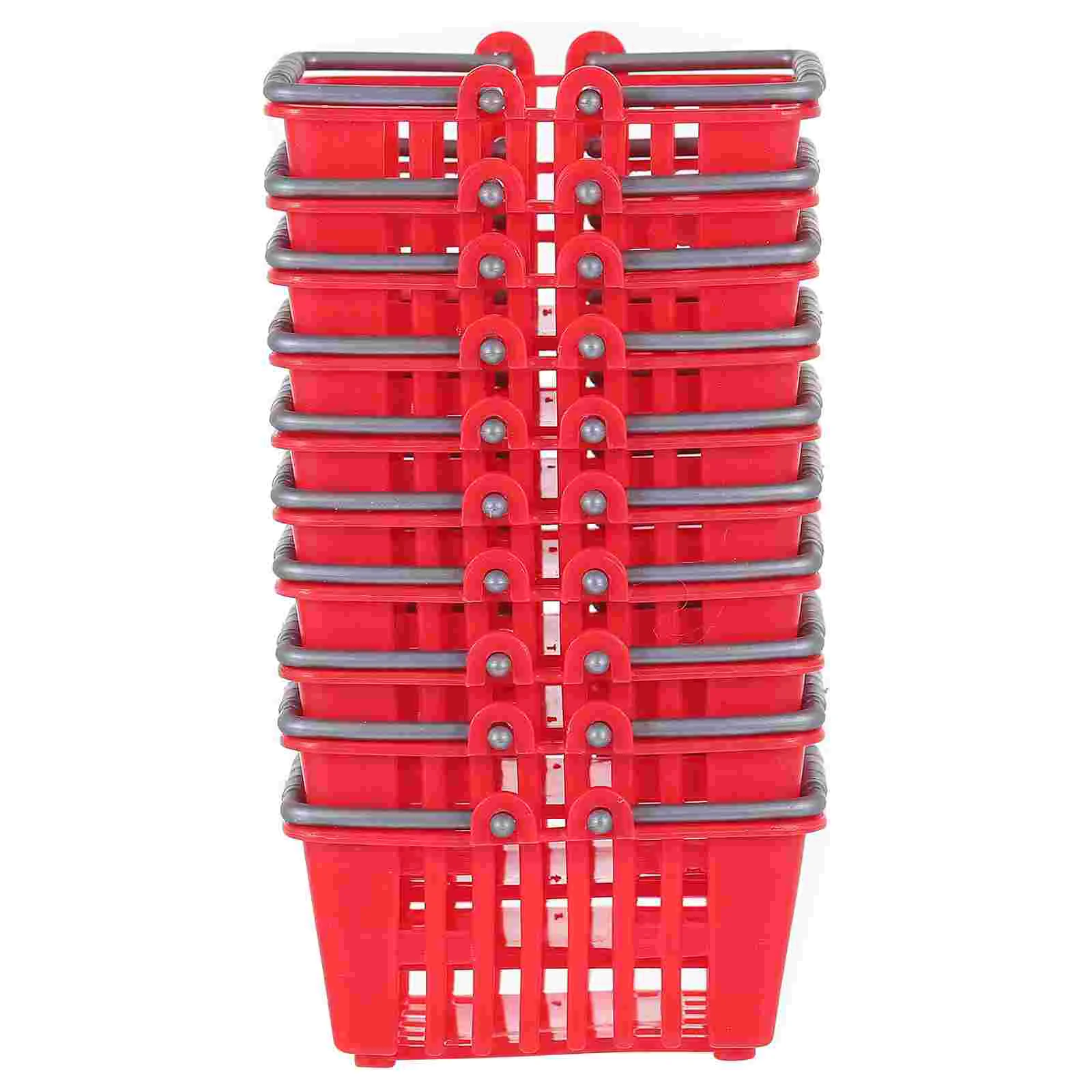 10 Pcs Retail Mini Shopping Basket Storage Baskets Miniature Model Groceries Toddler Egg