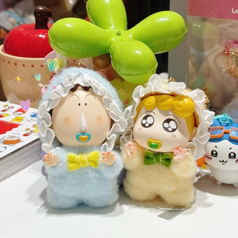 Crayon Shin-Chan Baby Serie Vinyl Plüsch Blind Box Niedliche Anime Charakter Puppe Desktop Trendy Ornament Cartoon Spielzeug Überraschung Geschenk