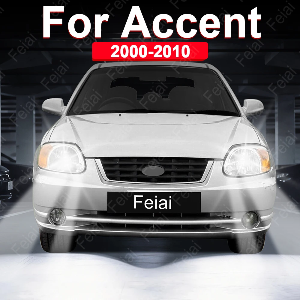 

For Hyundai Accent Headlight LED Bulbs Accent LC MC 2 3 Accessories 2000-2004 2005 2006 2007 2008 2009 2010 Headlights Headlamp