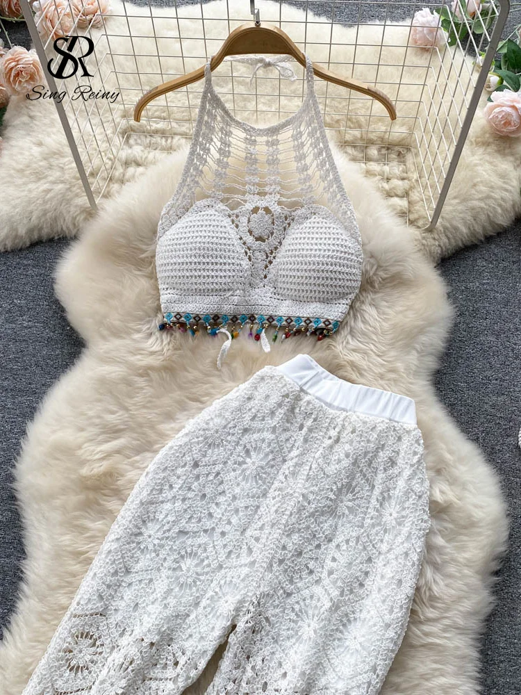 halter hollow out backless chain fishtail lingerie dress See-through Mesh Sexy Slim Fit Bikini Cover Up Dress
