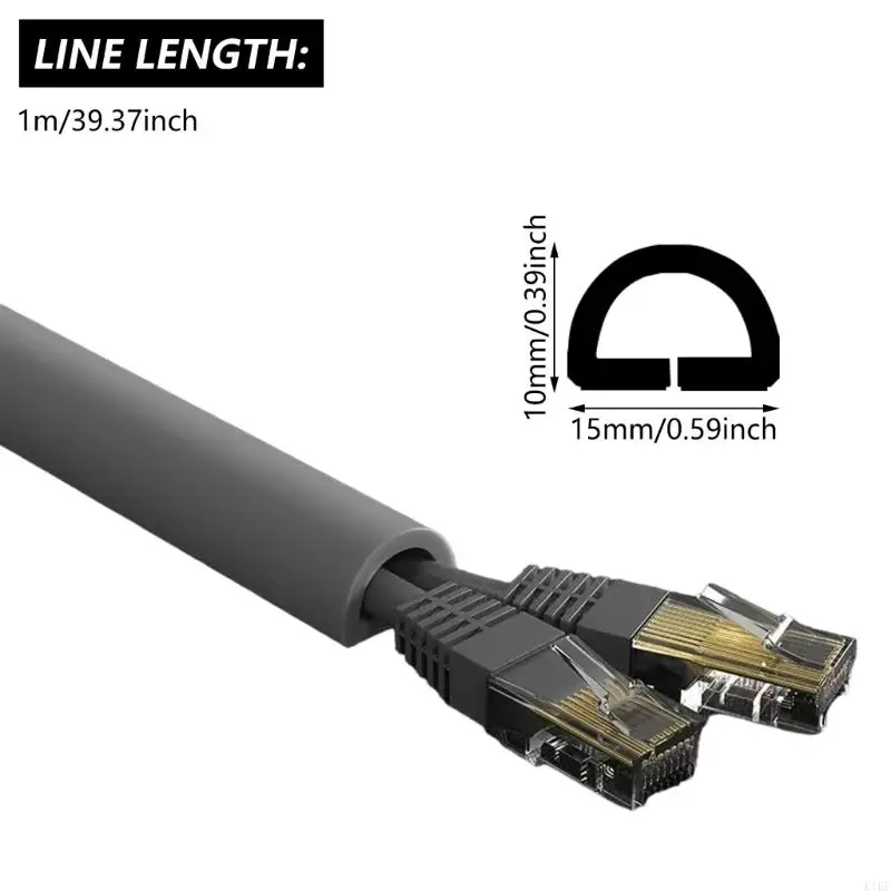 PVC Câble Management Cover Cord Cordon Corloge fil Corloge pour le bureau à domicile 100 K1KF