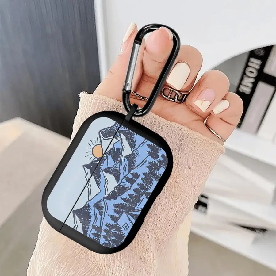 

Sun Mountain Pattern Case For Airpods 4 1 Pro3 Pro2 3 2 Pro Earphone Cases Cover