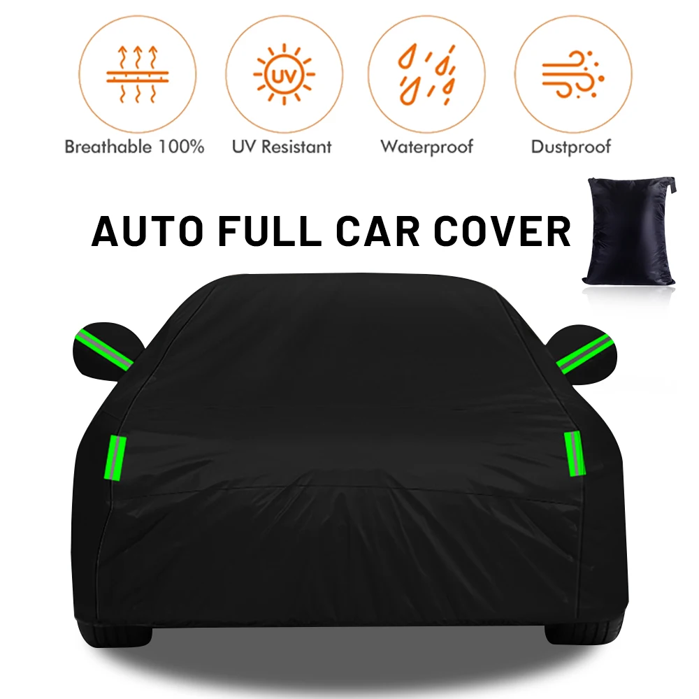 

Full Car Cover Outdoor Auto Sun Shade Anti-UV Snow Rain Protection Waterproof Cover Dustproof For