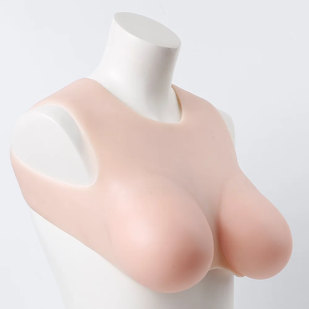 A/B/C/D Cup Silicone False Breast False Chest Without Areola and Nipple False Mother CD Disguised Silicone Breast Prosthesis