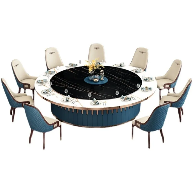 

Hotel, large round table with electric turntable, villa, private room, commercial round table