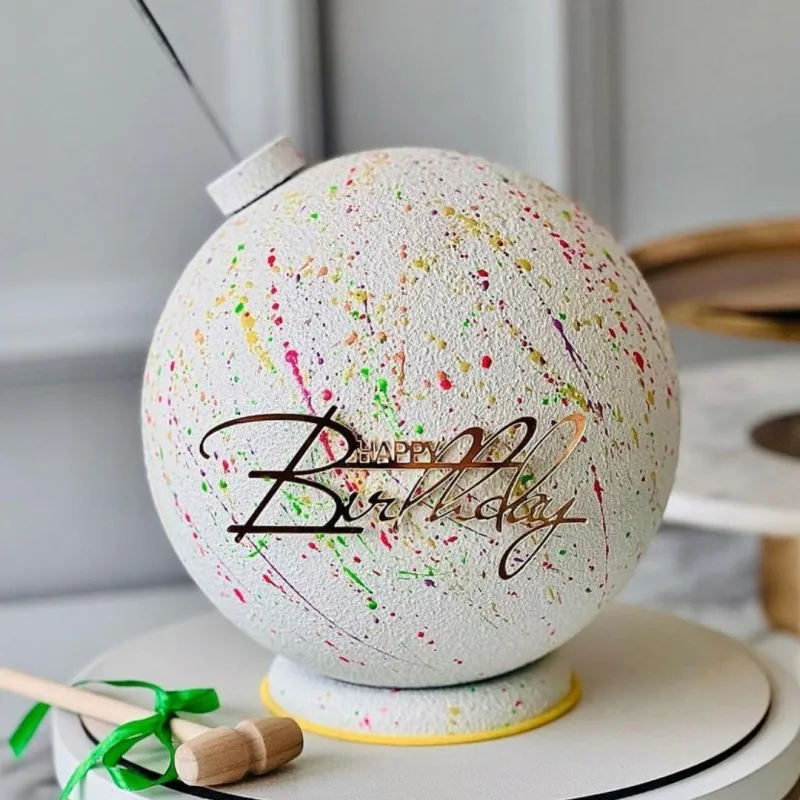 1 3 5 Stück Gold Silber Roségold Acryl Happy Birthday Cake Topper für Party Kuchen Dekorationen Zubehör Hochzeitsbedarf – Detail 4
